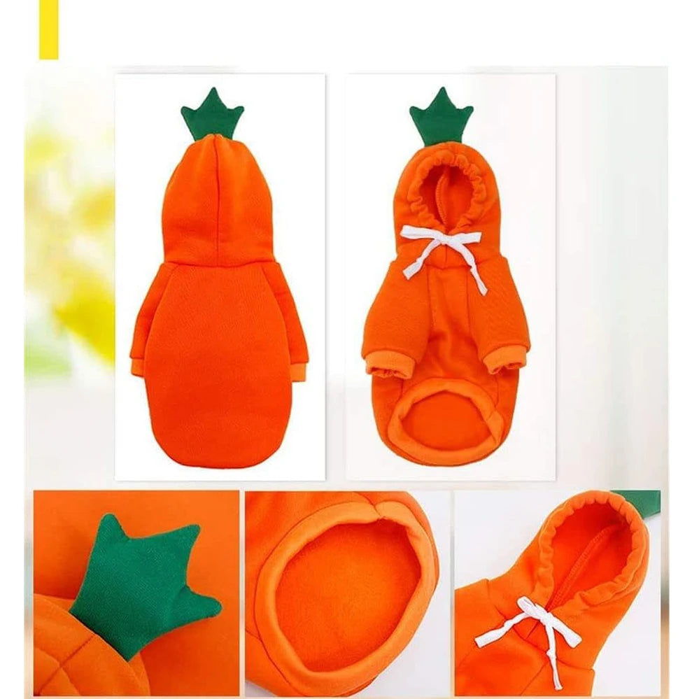 Cute Dog Hoodie & Pet Fruit Coat – Halloween Cosplay Costume with Hat for Dogs & Cats
