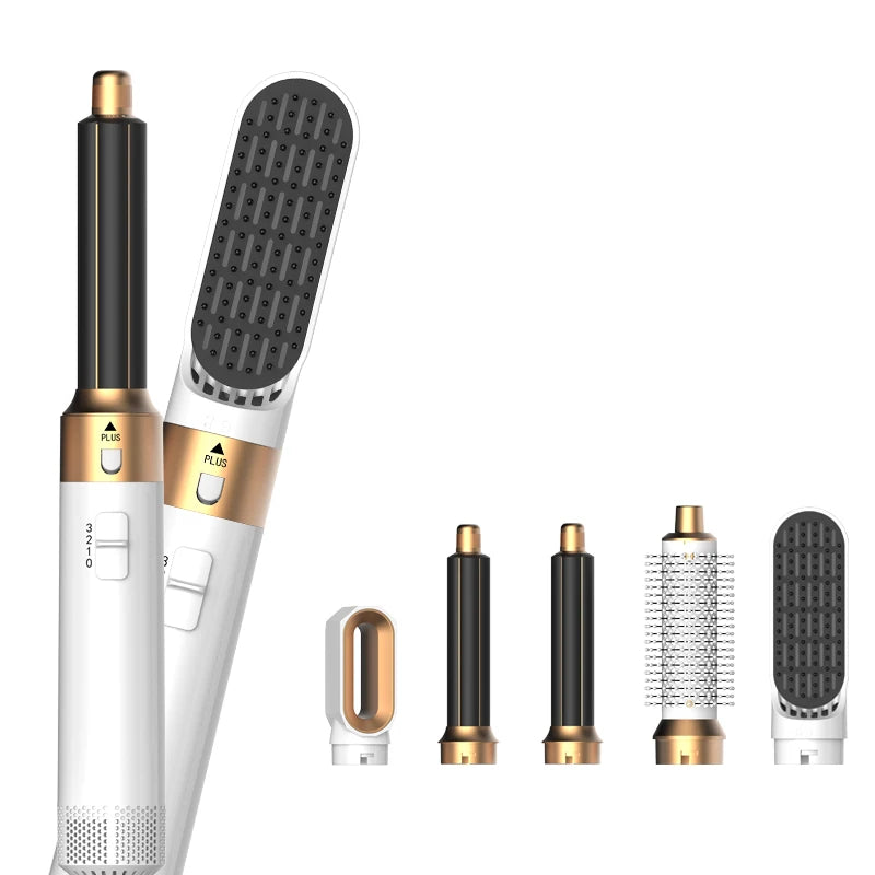 5-in-1 Hair Dryer Hot Comb Set Professional Curling Iron & Straightener Styling Tool for Dyson Airwrap