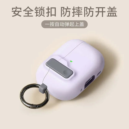 Protective Case for AirPods 4 - Luxury Shockproof Cover with Hook for AirPods Pro 2 & 3
