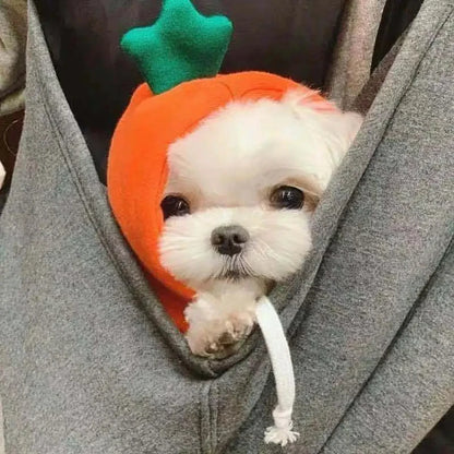 Cute Carrot Shape Dog Hoodie – Warm Fleece Sweater Coat for Puppies & Small Dogs