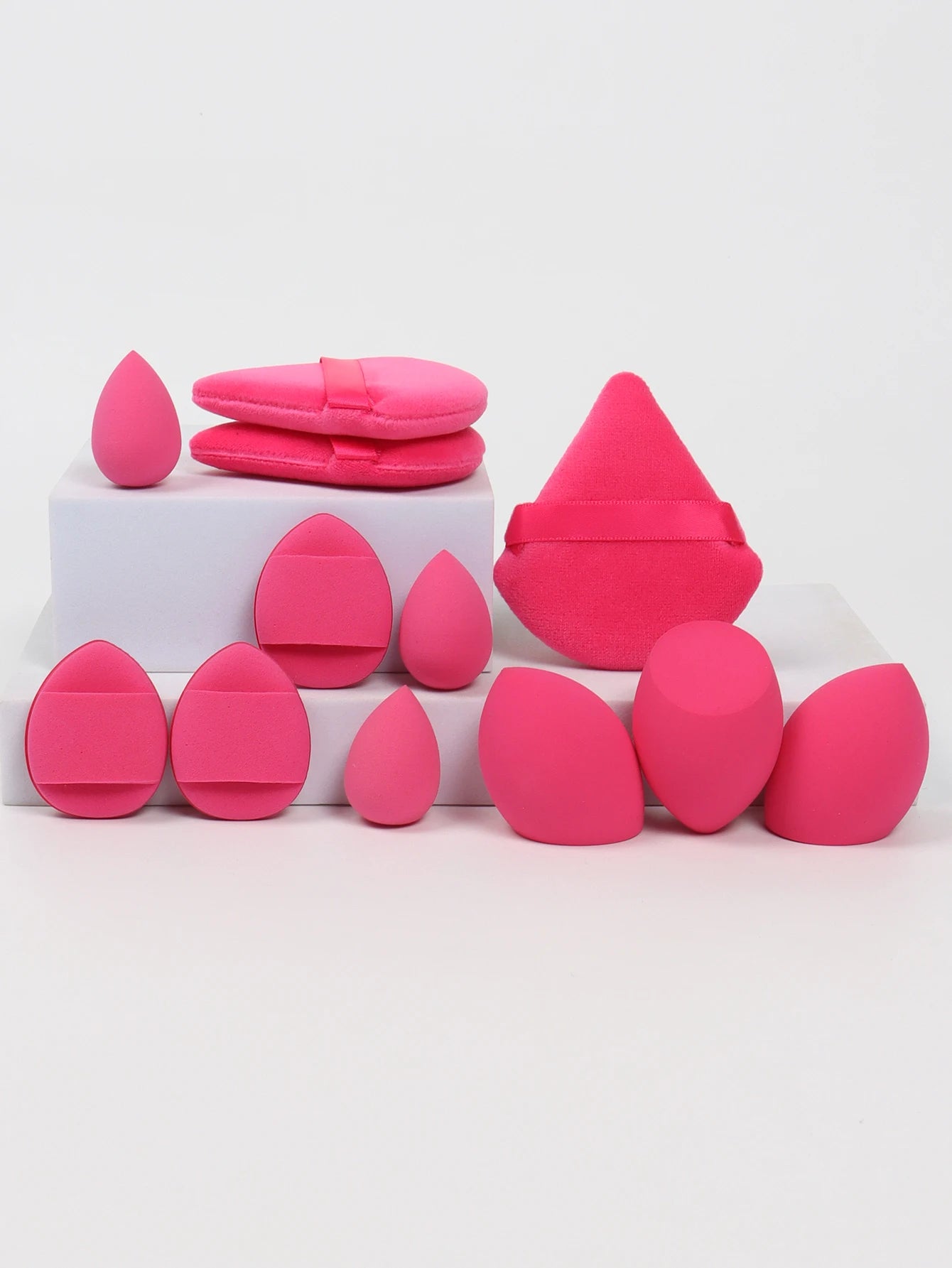12-Piece All-Purpose Makeup Sponge Set – Powder Puffs, Beauty Eggs & Mini Cushions