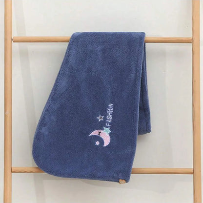 Embroidery Style Hair Drying Cap - Coral Fleece Thickened Towel, Quick Drying Shower Cap for Women