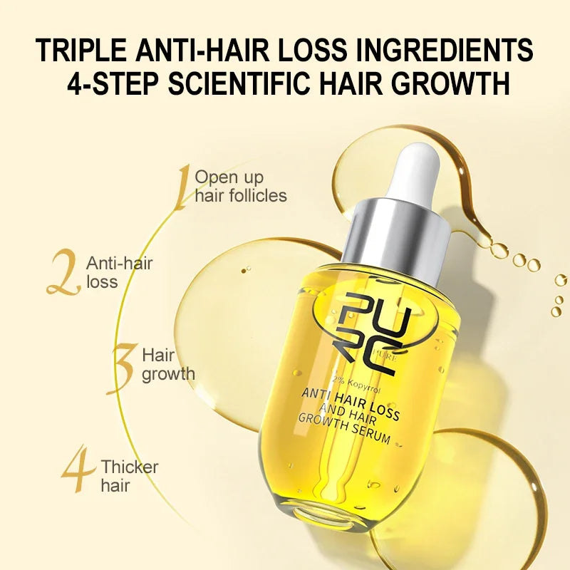 PURC Hair Growth Serum for Thinning Hair Loss Treatment Fast Regrowth Oil for Men & Women Hair Care
