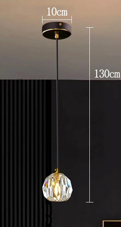 Modern Glass Pendant Lights, LED Ceiling Lamp & Hanging Chandelier for Dining Room