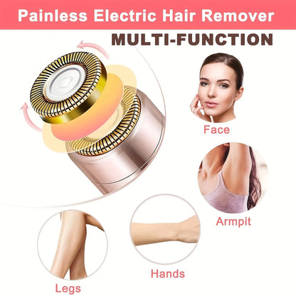 Portable Lipstick Electric Hair Remover for Women Painless Facial Shaver Tool