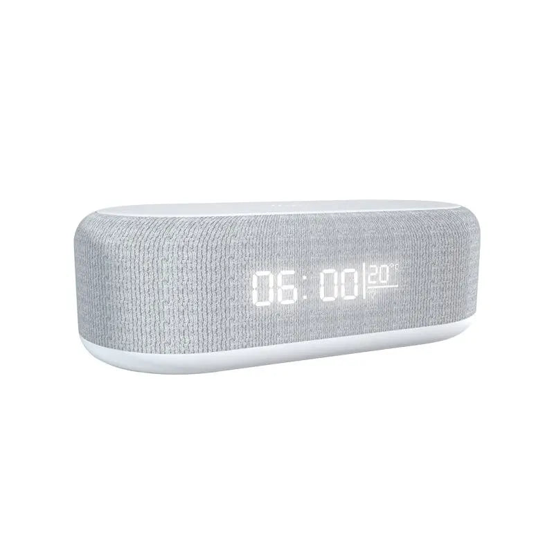Wireless Charger Alarm Clock - 15W Fast Charging Dock with LED Light, Thermometer & Earphone Stand for iPhone & Samsung