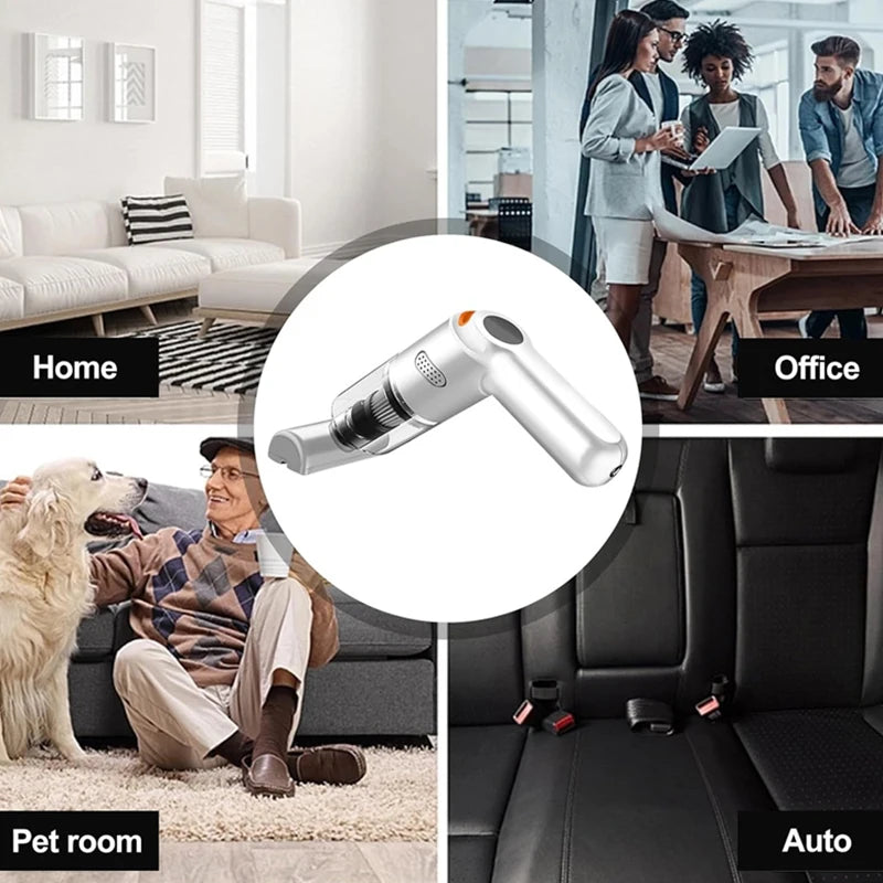 15000Pa Wireless Mini Handheld Vacuum Cleaner - High Suction for Home, Car & Pet Hair Removal