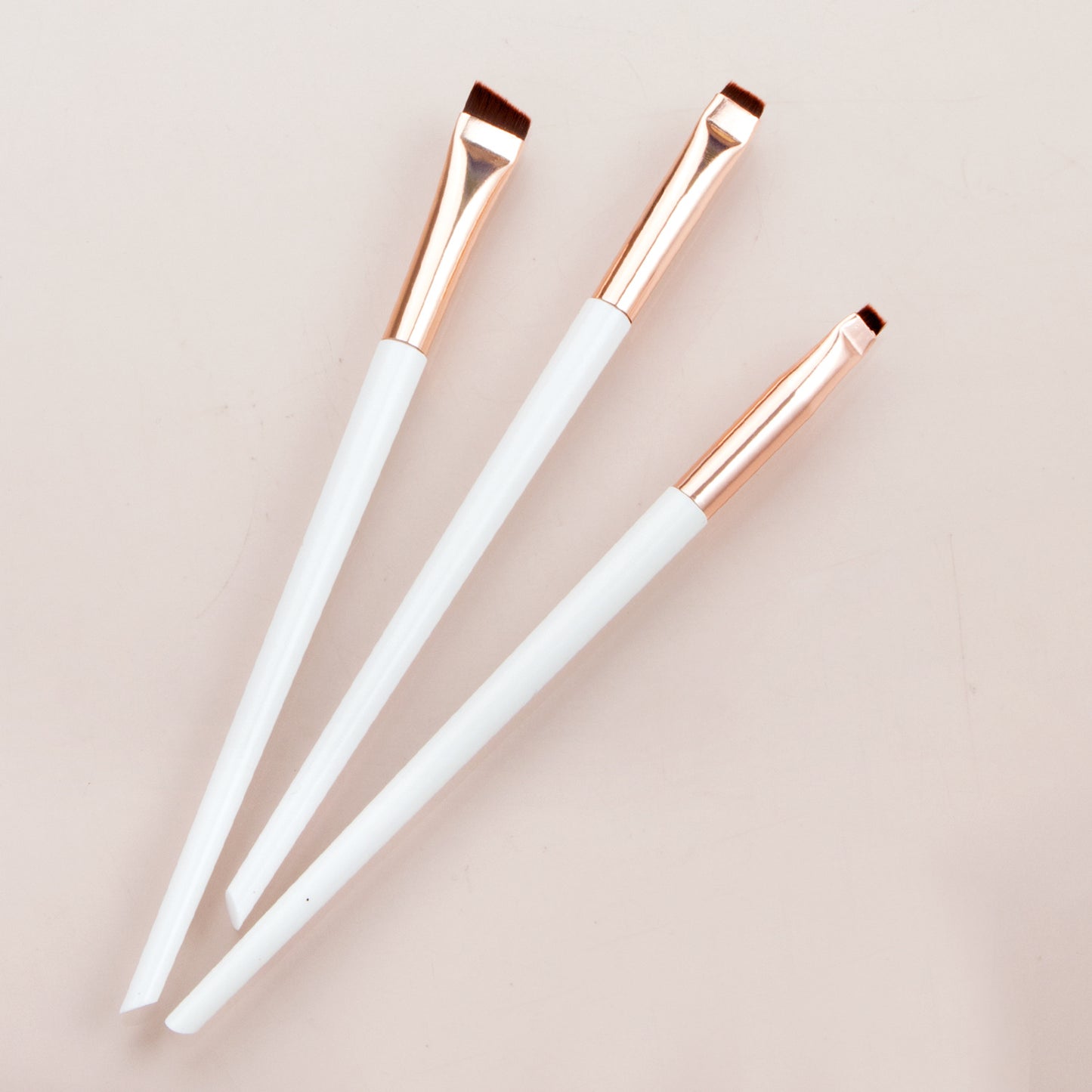 Karsyngirl 3PCS Blade Eyeliner & Eyebrow Brush Set - Portable Fine Tip Makeup Tools