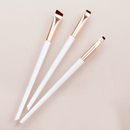 Karsyngirl 3PCS Blade Eyeliner & Eyebrow Brush Set - Portable Fine Tip Makeup Tools