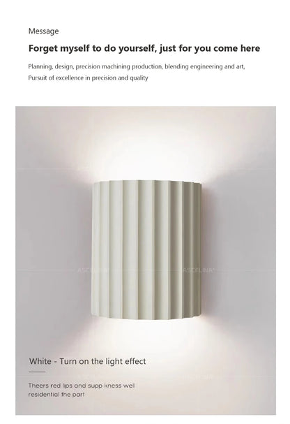 Macaron LED Wall Lamp - Resin Luxury Sconce for Living Room, Bedside & Hallway Decor