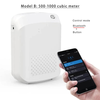 Wall Mounted Room Fragrance Diffuser - Bluetooth Air Freshener with Built-in Fan for Home and Hotel