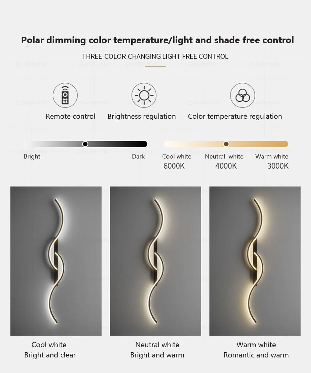 Modern LED Wall Lamp - Minimalist Bedside & Living Room Strip Sconce Indoor Lighting Fixture