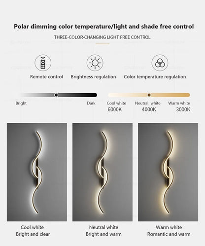 Modern LED Wall Lamp - Minimalist Bedside & Living Room Strip Sconce Indoor Lighting Fixture