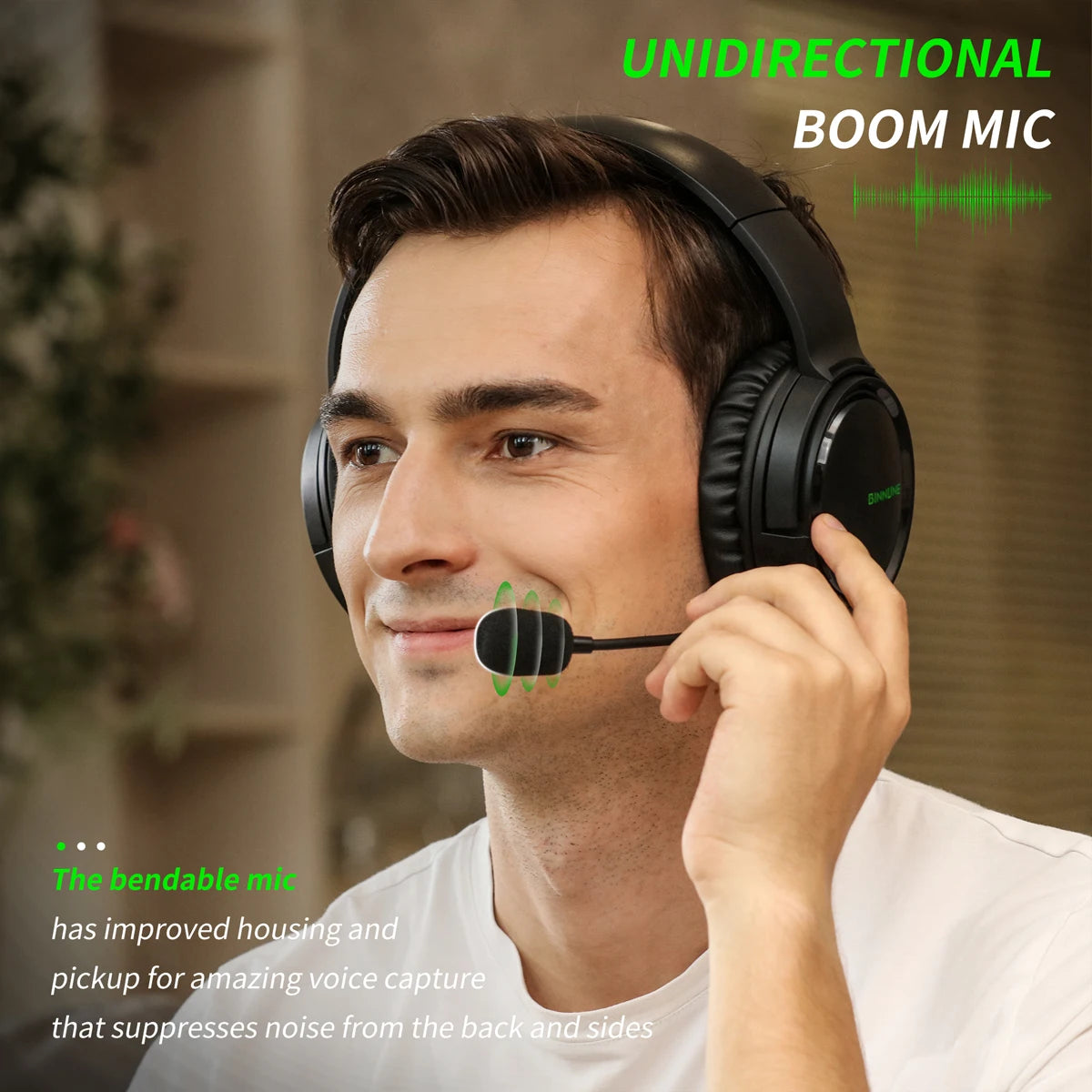 BINNUNE BG02 Gaming Headset with Mic for PS4/PS5/Xbox Series/One, PC, Switch Wired Gaming Headphones