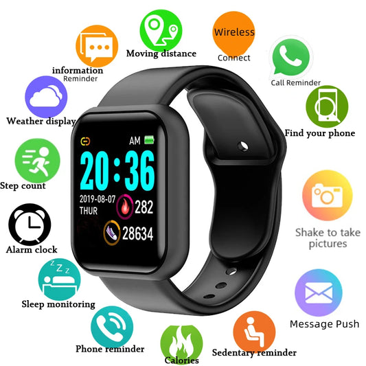 D13 Multifunctional Smart Watch for Men & Women, Bluetooth Connected, Music Player, Fitness Tracker, Sleep Monitor