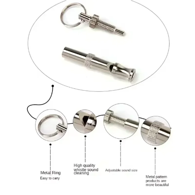 Ultrasonic Dog Training Whistle – Adjustable High-Frequency Sound with Stainless Steel Durable Design