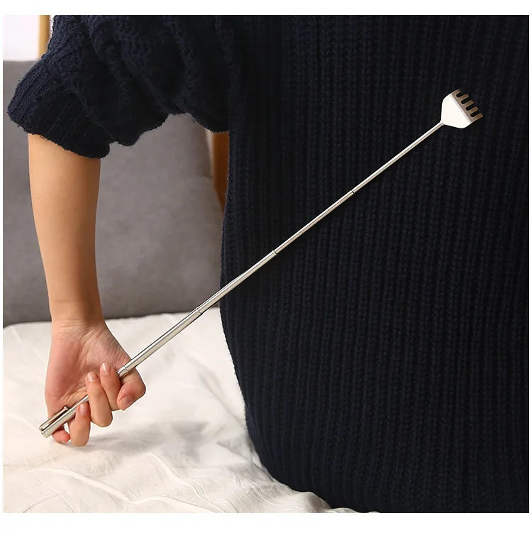 Portable Extendable Back Scratcher Stainless Steel Telescoping Itch Relief Tool