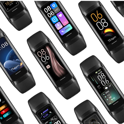 AMOLED Smartwatch with Body Temperature Monitor, Fitness Tracker, 3ATM Waterproof, for Men & Women, Compatible with IOS/Xiaomi