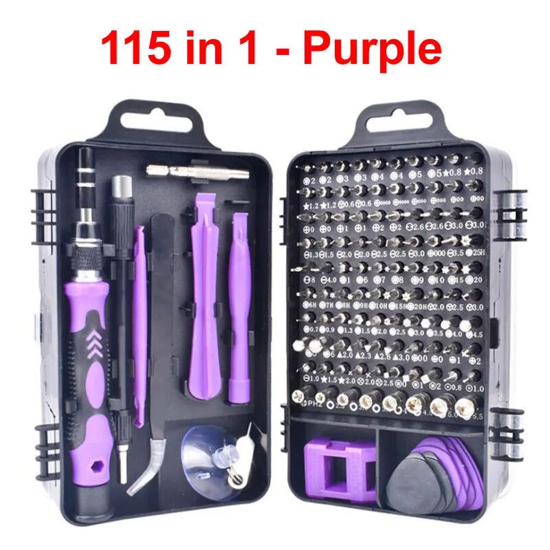 Labor-Saving Ratchet Screwdriver Set, Household Magnetic Toolbox with Torx Bits