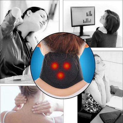 Magnetic Heated Neck Wrap for Cervical Pain Relief & Tourmaline Therapy
