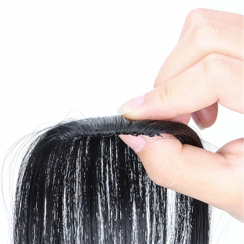 Synthetic Invisible Air Bangs Hair Extension for Women - Black & Brown