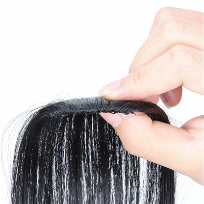 Synthetic Invisible Air Bangs Hair Extension for Women - Black & Brown