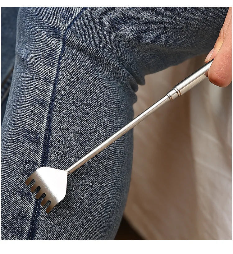 Portable Extendable Back Scratcher Stainless Steel Telescoping Itch Relief Tool