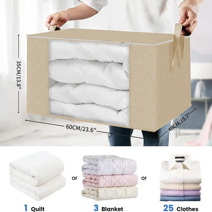 Quilt & Clothing Storage Bag - Household Bedding Organizer for Moving & Sorting