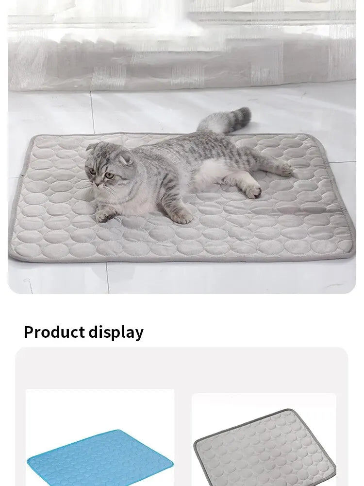 Pet Ice Mat Cooling Pad for Cats & Dogs – Summer Sofa Bed Blanket for Small Pets