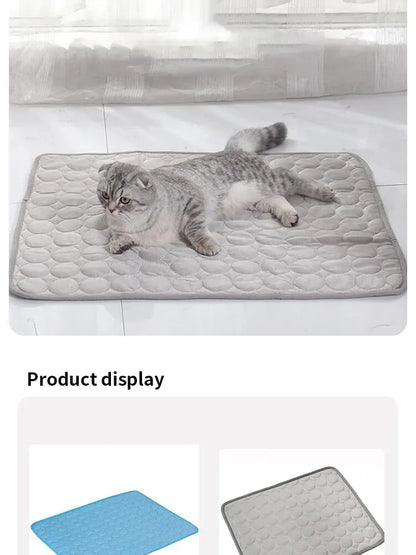 Pet Ice Mat Cooling Pad for Cats & Dogs – Summer Sofa Bed Blanket for Small Pets