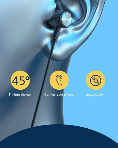 Neck Mounted Bluetooth Earphones - Wireless, Ultra Long Standby, Sweatproof for Games, Sports, and Running (Android & iOS)
