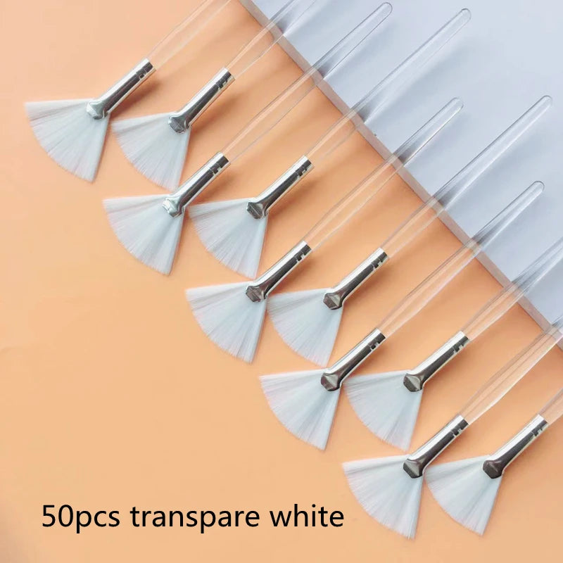 Fan Shape Foundation Makeup Brushes – 10/20/50pcs Multifunctional for Face Mask & Beauty Tools