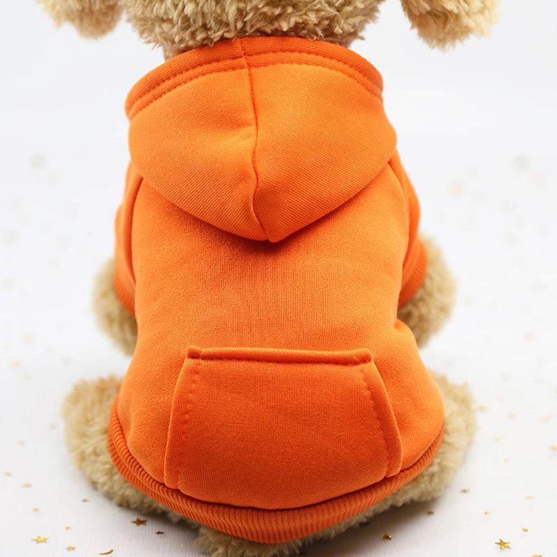 Fashion Dog Hoodie – Warm Autumn & Winter Small Pet Clothes, Thickened Two-Legged Sweater