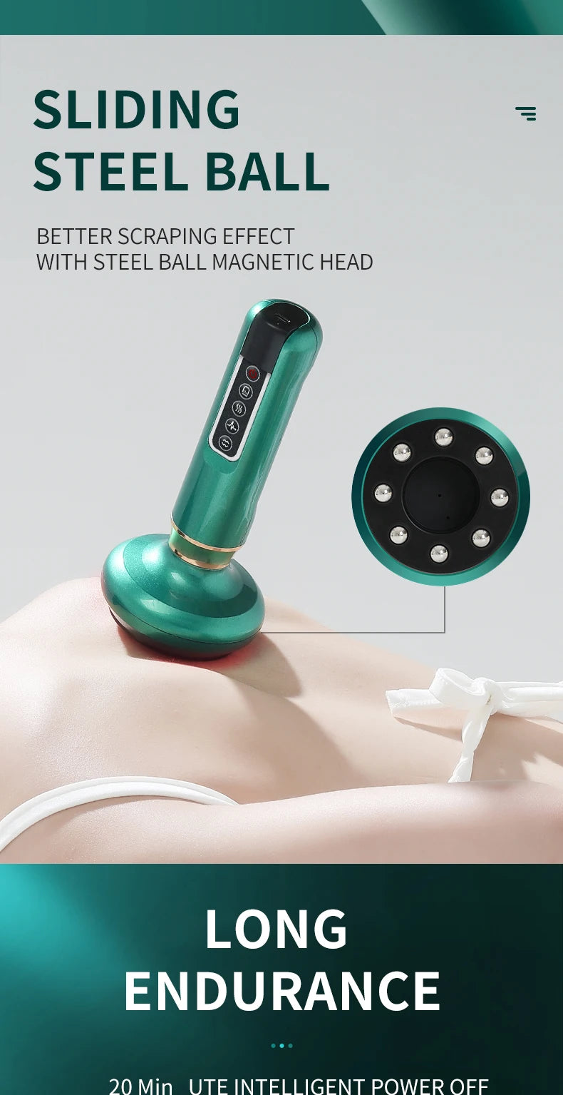 Tricolor Electric GuaSha Massager Anti-Cellulite Vacuum Suction & Slimming Therapy