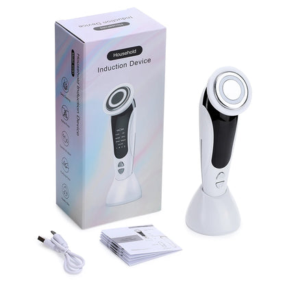 EMS Facial Massager - LED Light Therapy & Sonic Ion Vibration for Skin Tightening & Anti-Wrinkle