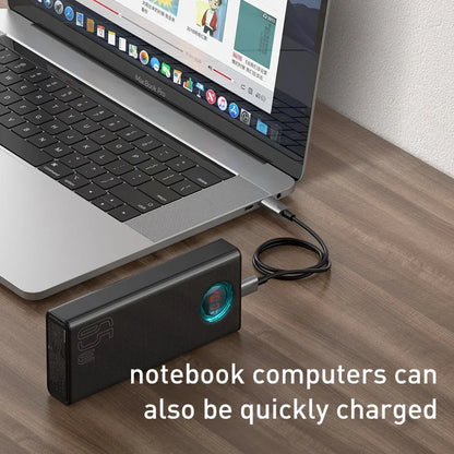 Baseus 65W Power Bank 30000mAh, PD Quick Charge Portable External Charger for Smartphone, Laptop, iPhone, Tablet