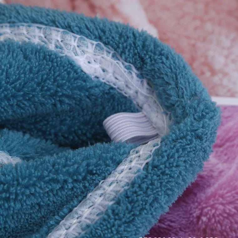 Embroidery Style Hair Drying Cap - Coral Fleece Thickened Towel, Quick Drying Shower Cap for Women
