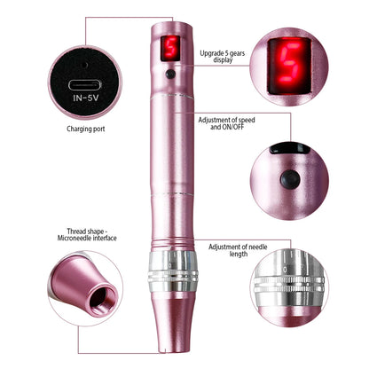 Electric Dr.Imp Wireless Dermapen - Microneedling Device with Nano Needle Cartridge