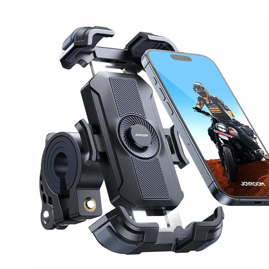 Joyroom Motorcycle Phone Mount - Upgraded Ultra-Stable Bike Holder for Handlebar, Scooter, and Bicycle Clamp