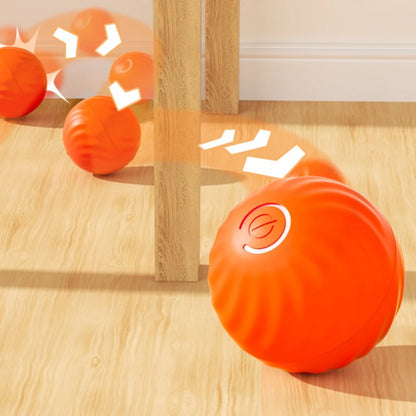 Automatic Moving Dog Toy Ball USB Rechargeable Jumping & Rotating Interactive Chew Toy for Puppies