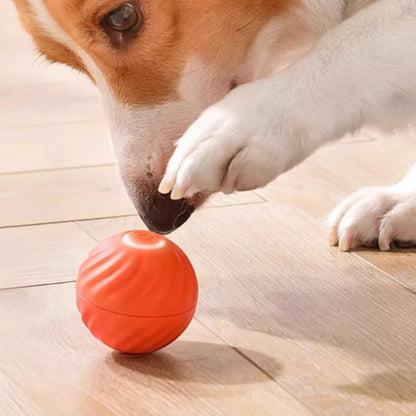 Automatic Moving Dog Toy Ball USB Rechargeable Jumping & Rotating Interactive Chew Toy for Puppies