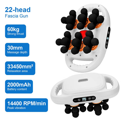 42-Head Fascia Gun High-Frequency Vibration Body Massager for Neck, Back & Waist Relief
