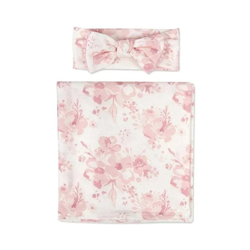 Cotton Floral Receiving Blanket