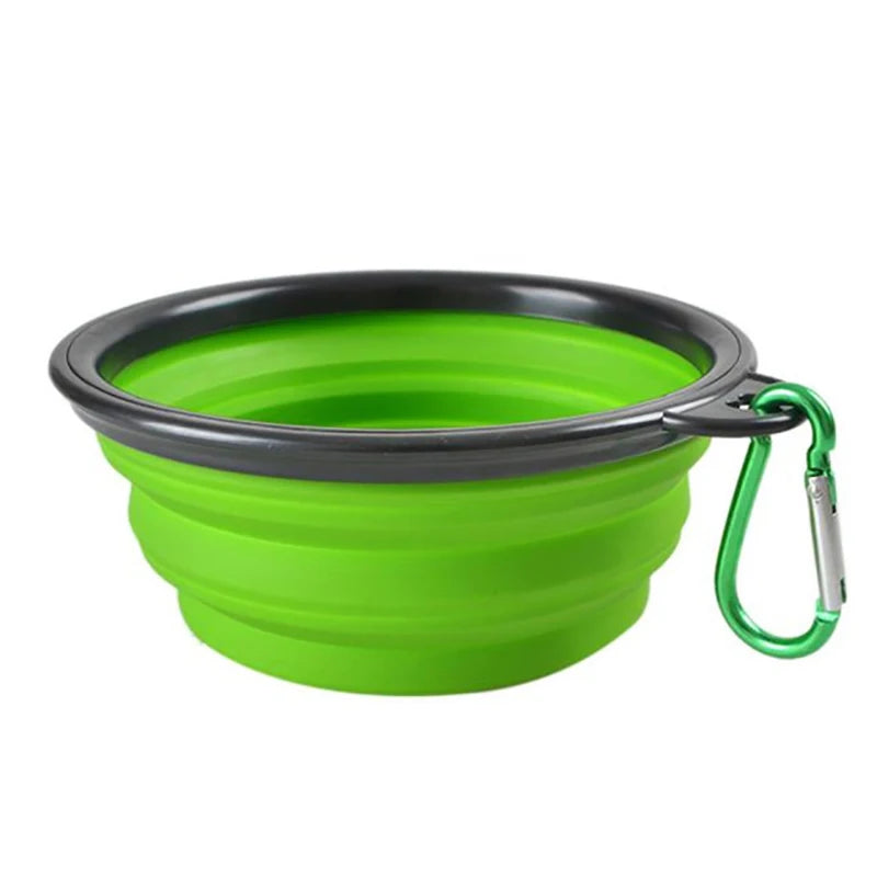 Collapsible Silicone Dog Bowl – Portable Folding Feeder for Outdoor Travel (350/1000ml)