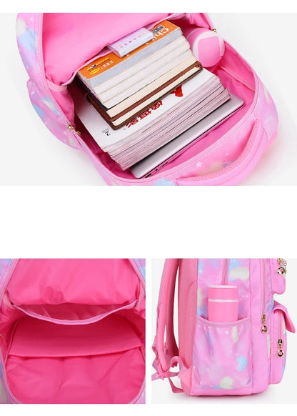 Kawaii Pink Backpack for Girls – Waterproof School Bag for Kids & Teens