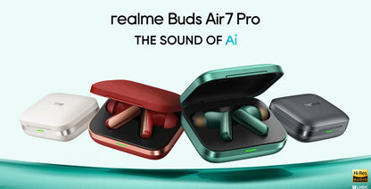 Global Version realme Buds Air 7 Pro - 53dB Active Noise Cancelling TWS Earphones with 48H Battery