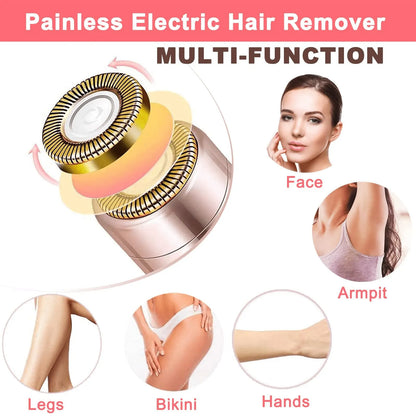 Portable Lipstick Electric Hair Remover for Women Painless Facial Shaver Tool