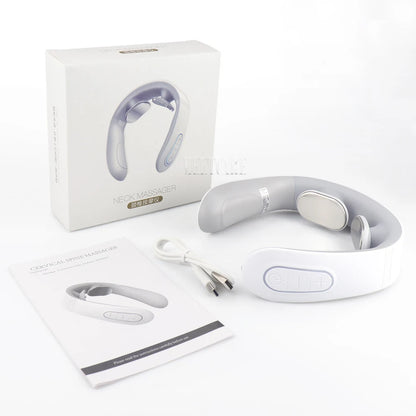 TENS Pulse Wireless Back & Neck Massager - Smart Heating Pain Relief for Shoulders & Muscles