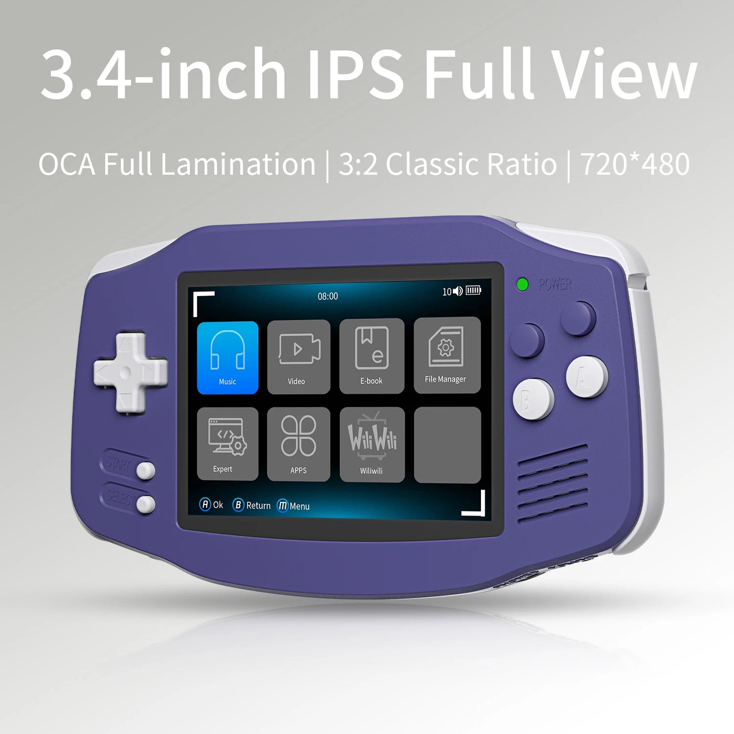 ANBERNIC RG34XX Retro Handheld Game Console - 3.4" IPS, 64-bit Linux, 3500mAh, WIFI & Bluetooth, Video Gaming Player