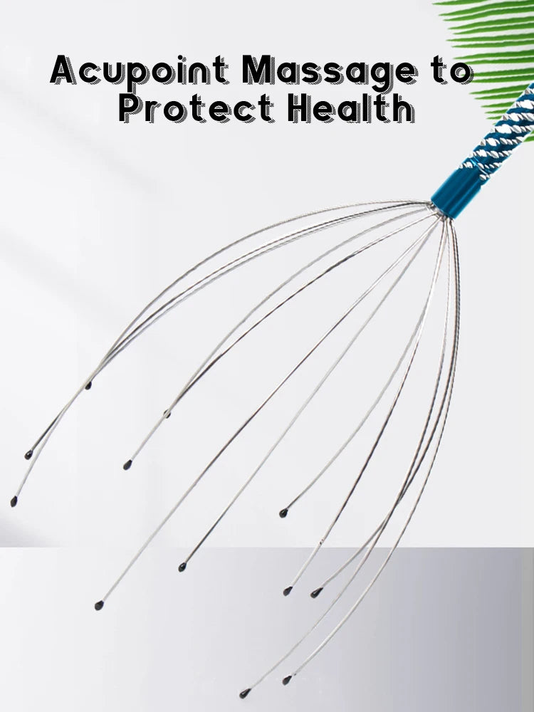 1PC Head Massager Octopus Scalp Tool - Health & Wellness Therapy for Relaxation and Relief